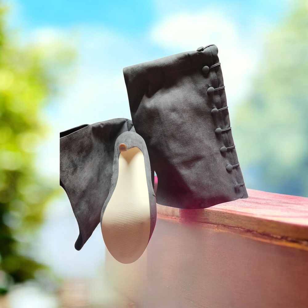 Addilyn, Over-the-Knee Stiletto Heel Dark Grey Boots